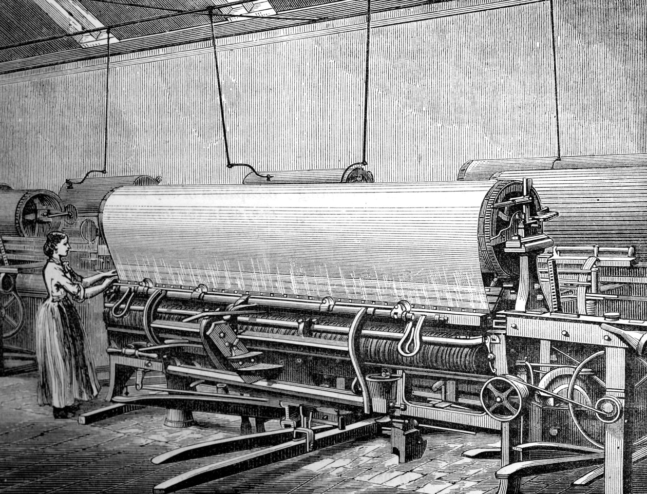 Stuarts fabrikasında ağ dokuma tezgahı, c1880 by Unbekannt
