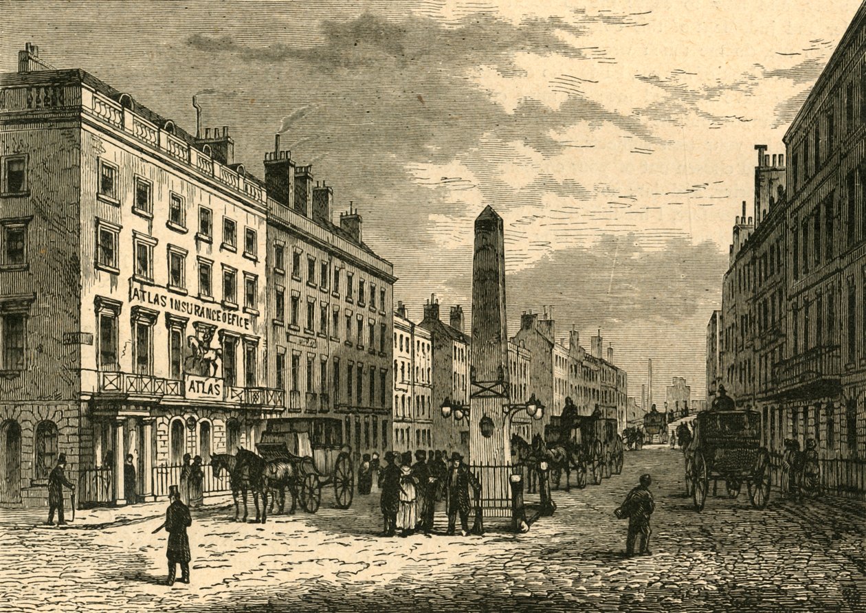 New Bridge Street ve Dikilitaş, 1755, 1897. by Unbekannt