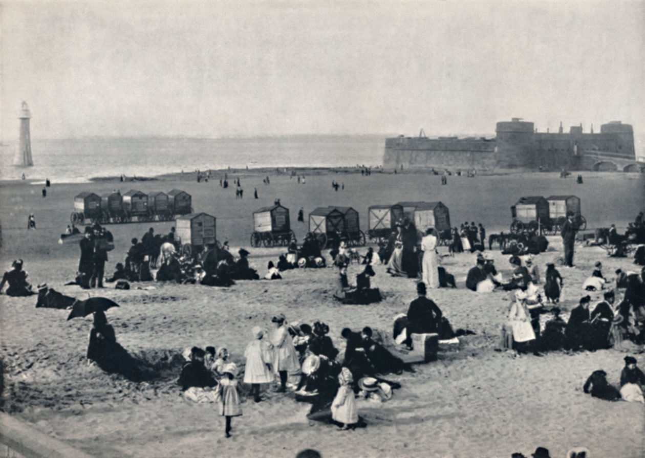 New Brighton - Limanı ve Deniz Fenerini Göstermek, 1895 by Unbekannt