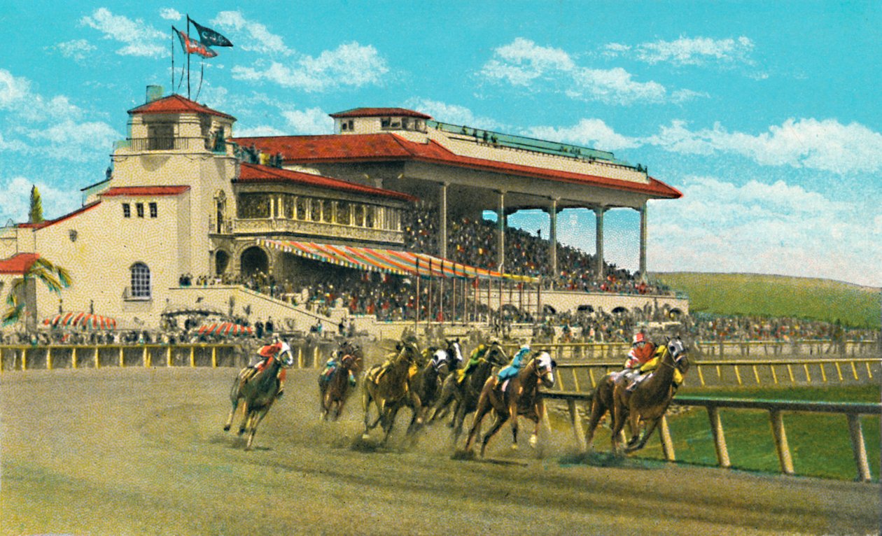 Yeni Kulüp Binası ve Grand Stand, Agua Caliente Jokey Kulübü, c1939 by Unbekannt