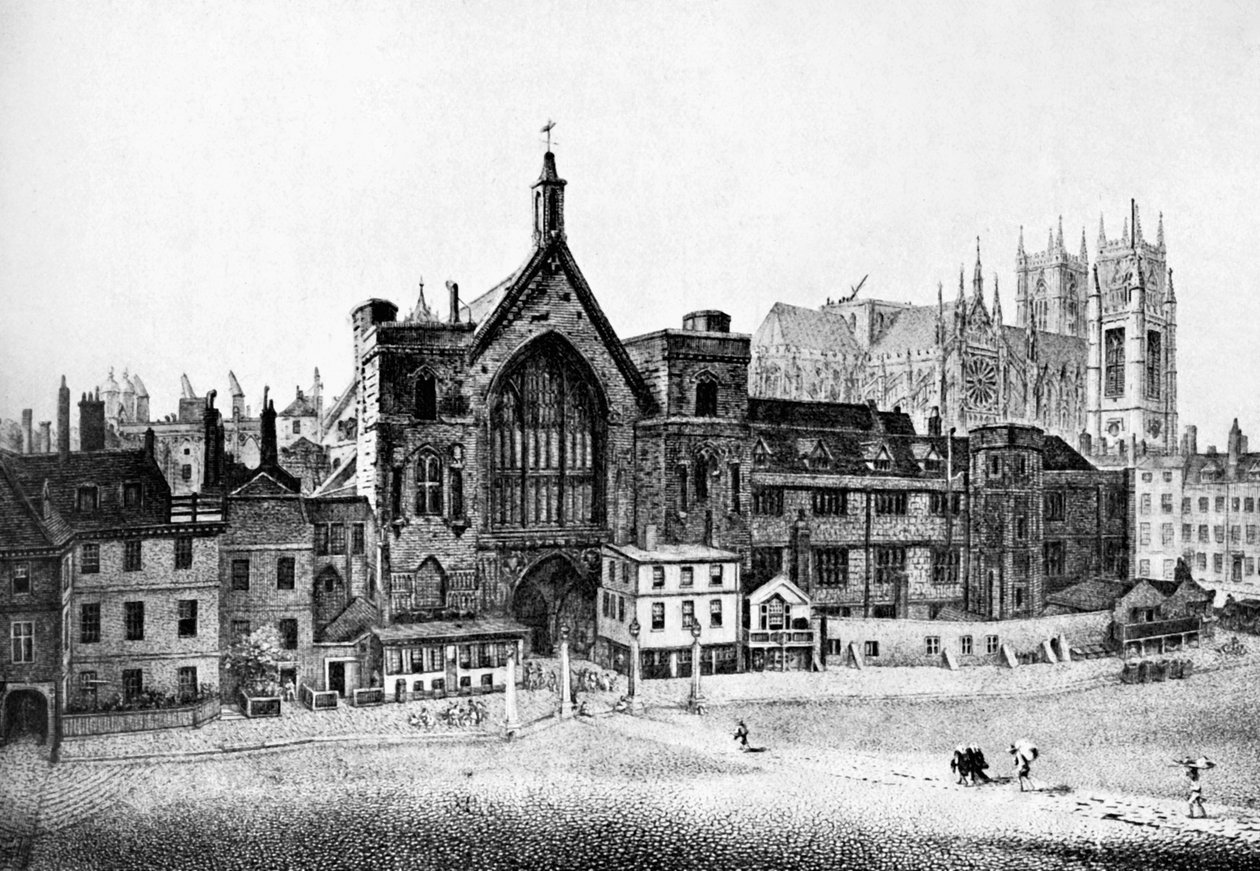 New Palace Yard, Westminster, 18. yüzyılda, c1905 by Unbekannt