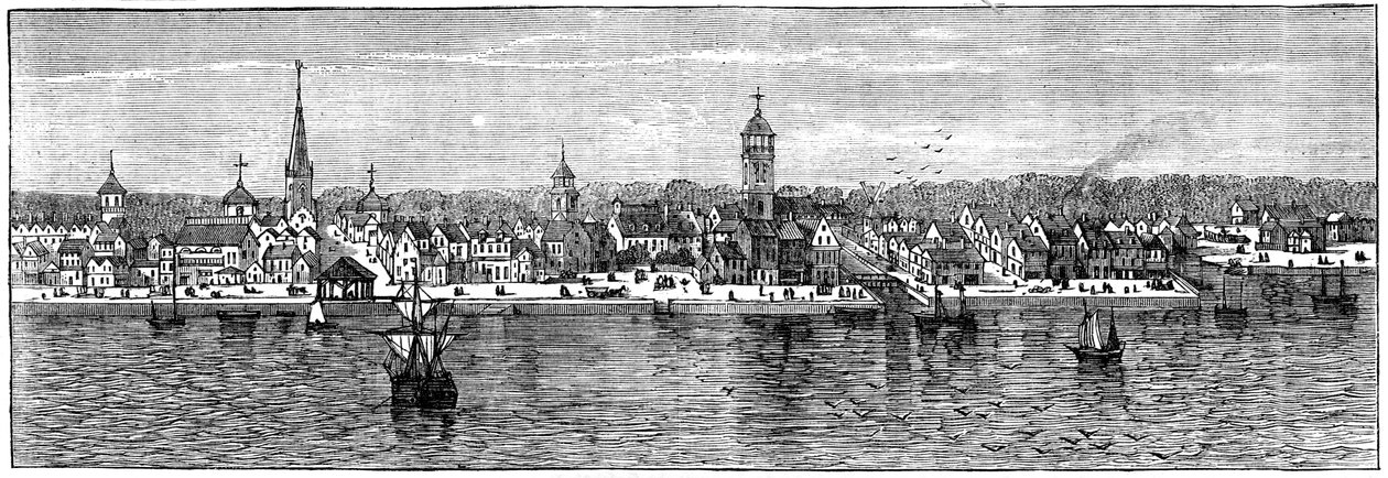 18. yüzyılın ortalarında New York, c1880 by Unbekannt