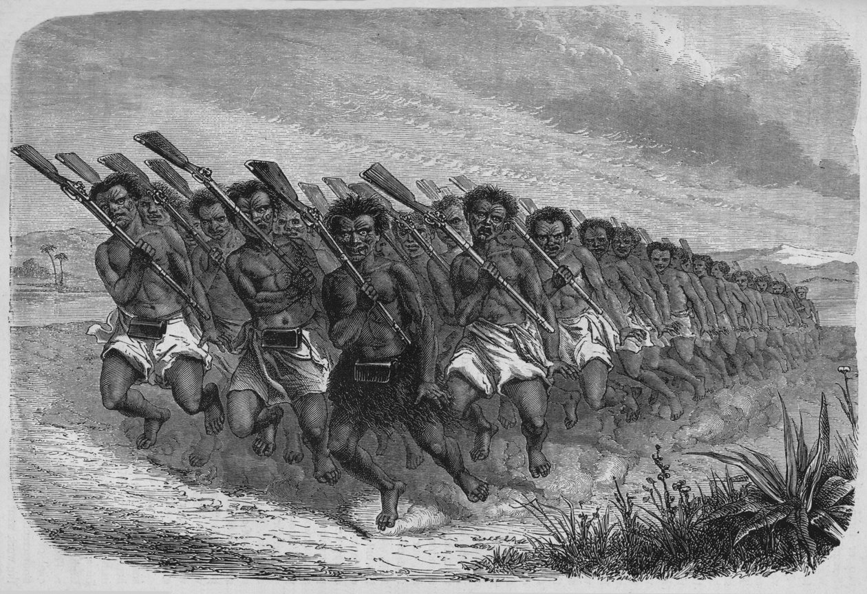 Yeni Zelanda Savaş Dansı, c1880 by Unbekannt
