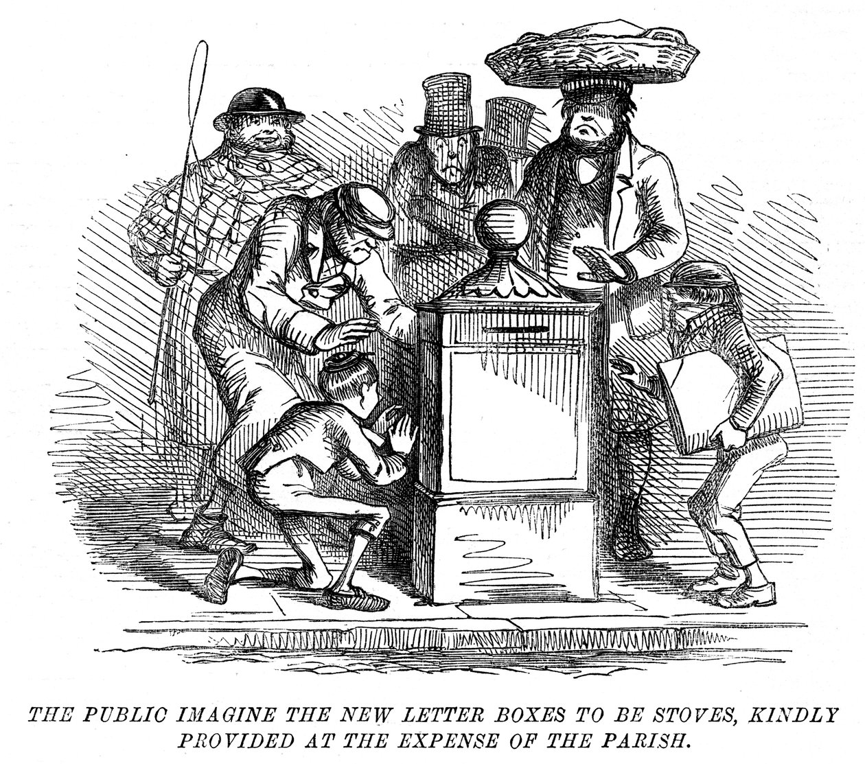 Yeni mektup kutuları sobalarla karıştırılıyor!, 1855 by Unbekannt