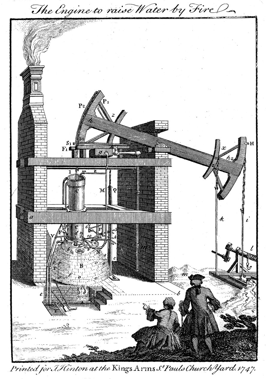Newcomen buhar motoru, 1747 by Unbekannt