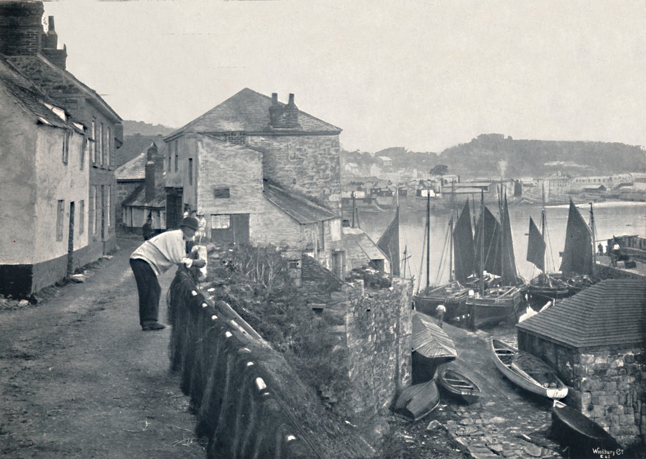 Newlyn - Köy ve Liman Manzarası, 1895 by Unbekannt