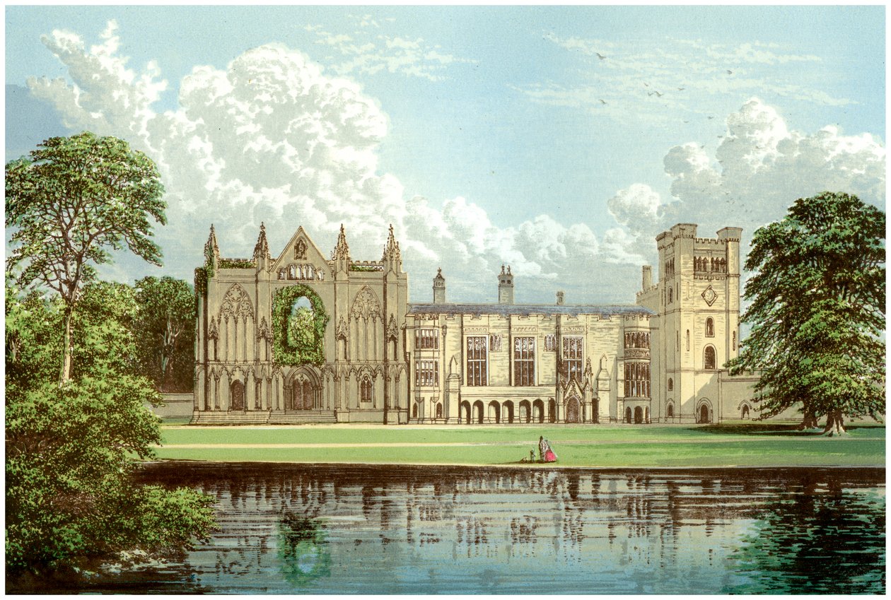 Newstead Manastırı, Nottinghamshire, Webb ailesinin evi, c1880 by Unbekannt