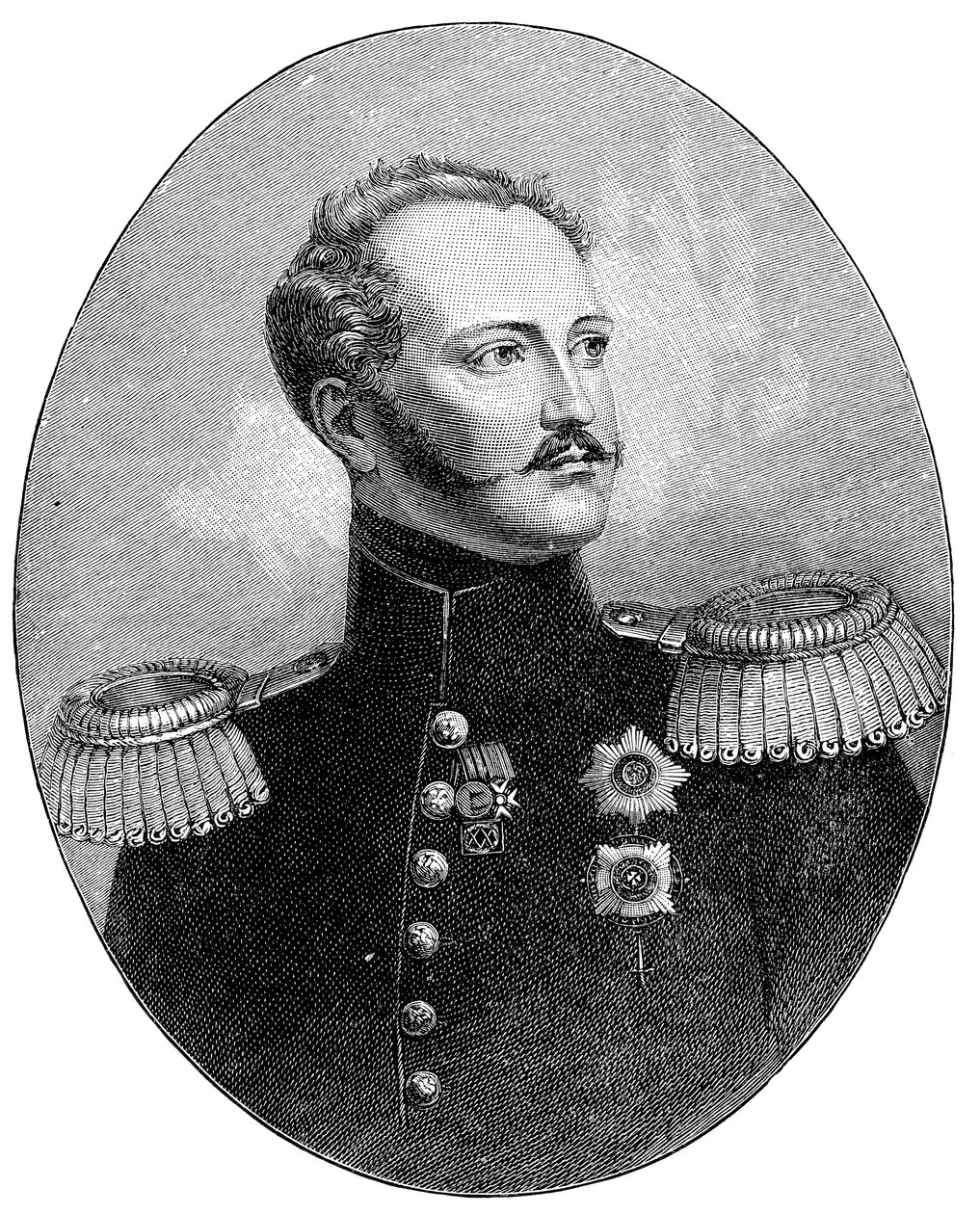 Nicholas I 1796-1855, askeri üniformalı Rusya Çarı by Unbekannt