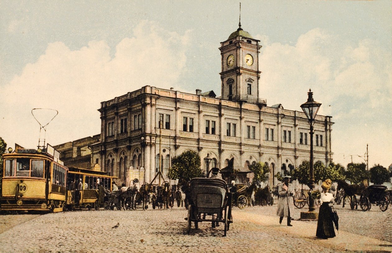 Nicholas Tren İstasyonu, Kalanchyovskaya Meydanı, Moskova, Rusya, c1904-c1905 by Unbekannt