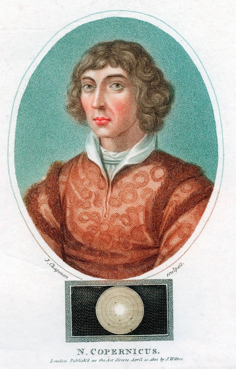 Nicolaus Copernicus, Polonyalı astronom, 1802 by Unbekannt