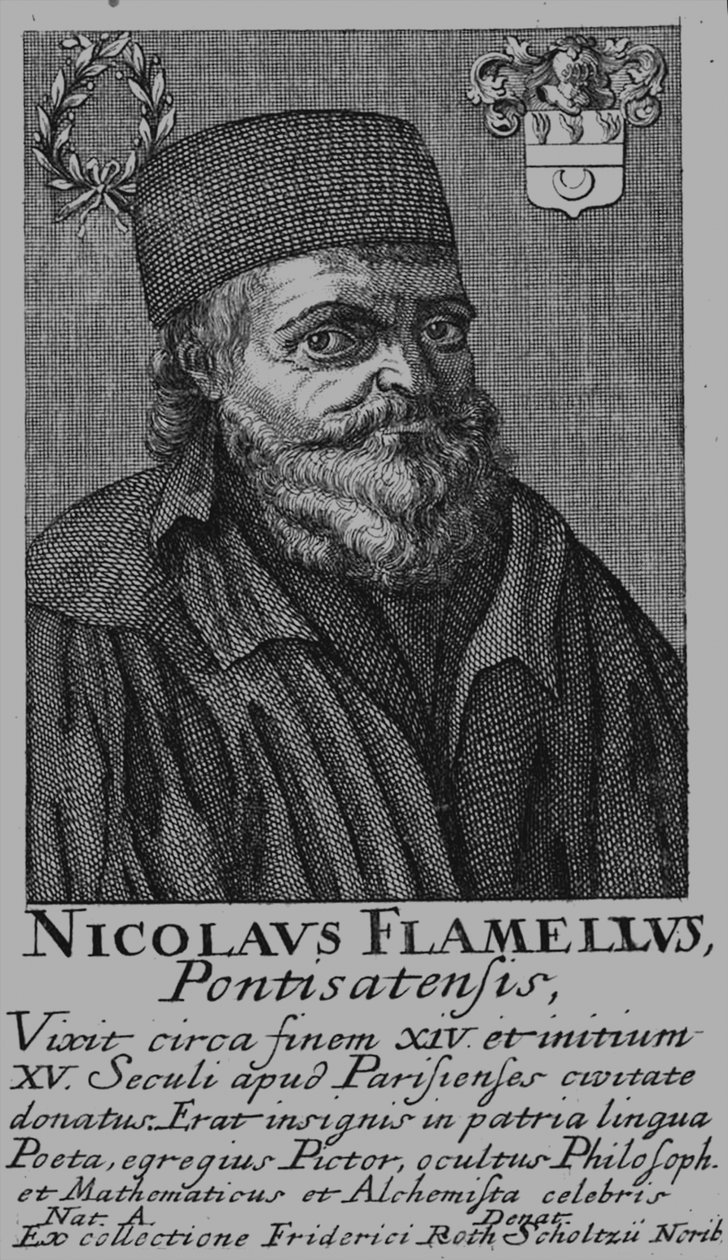 Nicolas Flamel 1330-1418 by Unbekannt