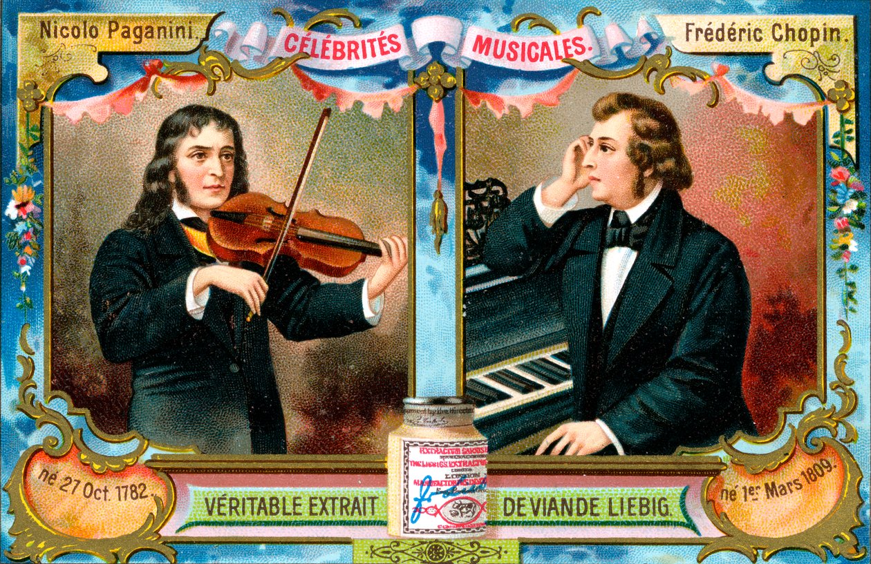 Nicolo Paganini ve Frederic Chopin, c1900 by Unbekannt