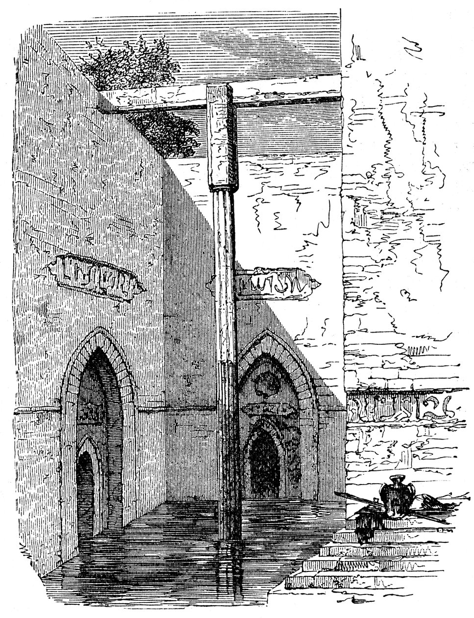 Roda adasında Nilometre, Kahire, Mısır, c1895 by Unbekannt
