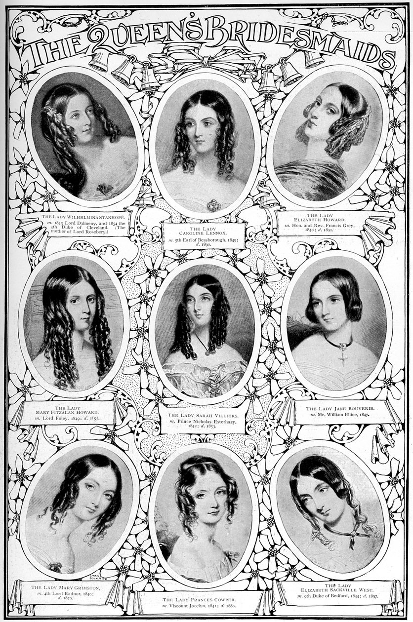 Nine of Queen Victorias nedimeleri, 10 Şubat 1840 by Unbekannt
