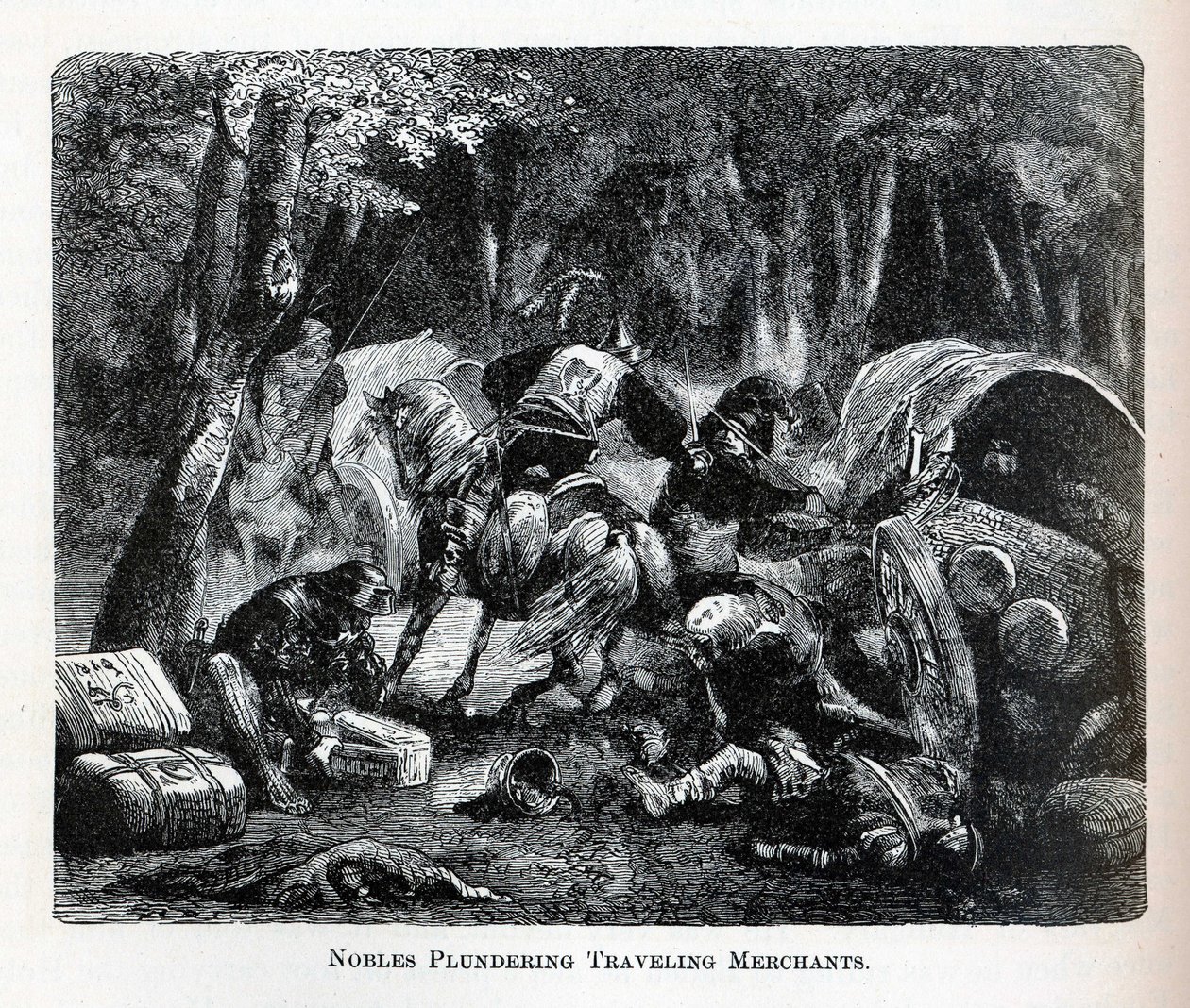 Gezici Tüccarları Yağmalayan Soylular, 1882 by Unbekannt