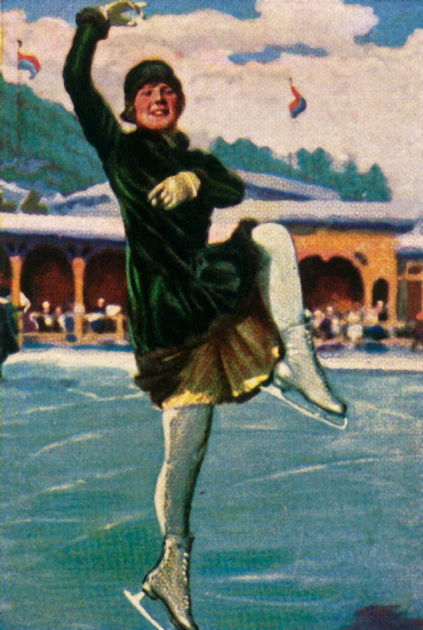 Norveçli patenci ve film yıldızı Sonja Henie, 1928. by Unbekannt