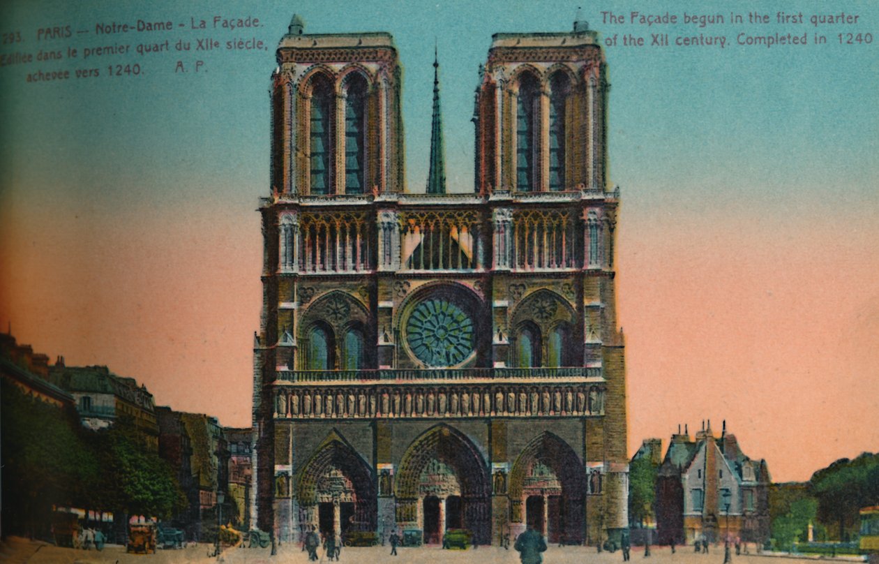 Notre Dame Katedrali, Paris, c1920 by Unbekannt