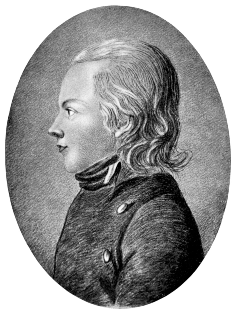 Novalis Friedrich von Hardenberg, Alman Romantik şair ve romancı, c1800 by Unbekannt
