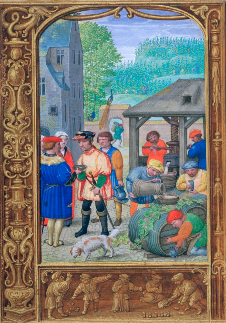 Ekim, şarap yapımı, 16. yüzyılın başları by Unbekannt