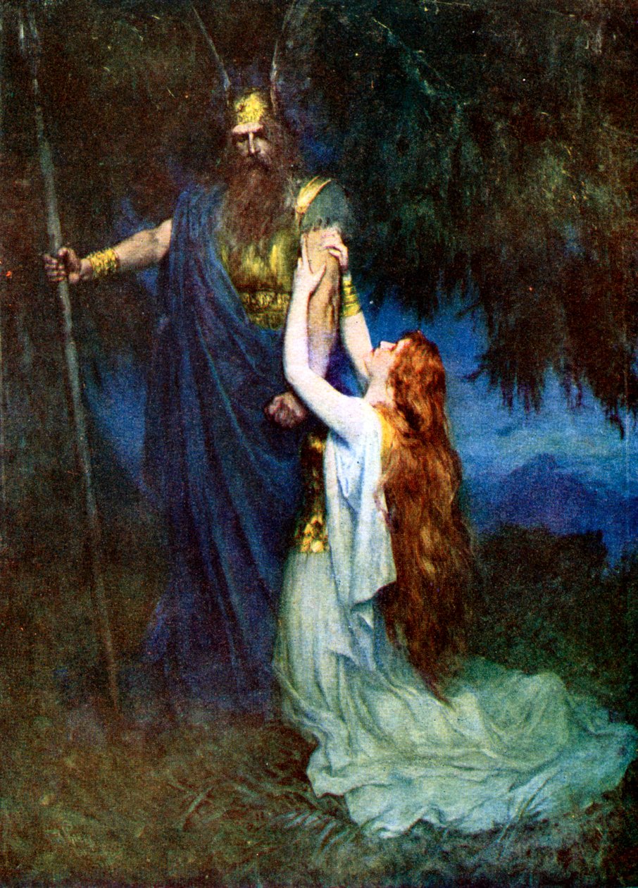 Odin ve Brunhilde by Unbekannt