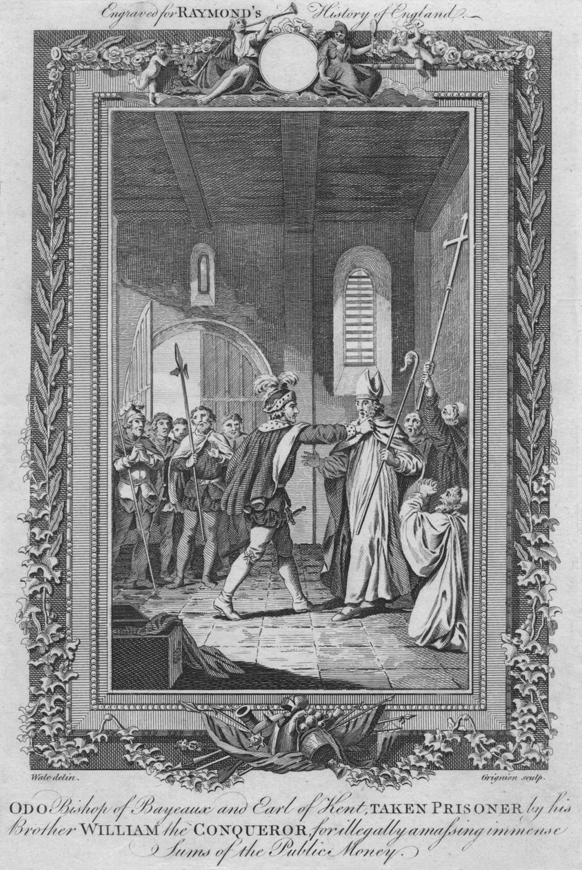 Bayeaux Odo Piskoposu, Kent Kontu, Kardeşi Fatih William tarafından esir alındı, c1787 by Unbekannt