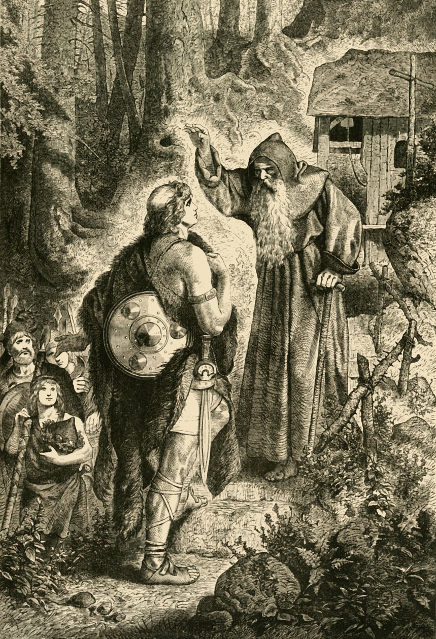Odoacer ve Keşiş Serverinus, c5. yüzyıl, 1890. by Unbekannt