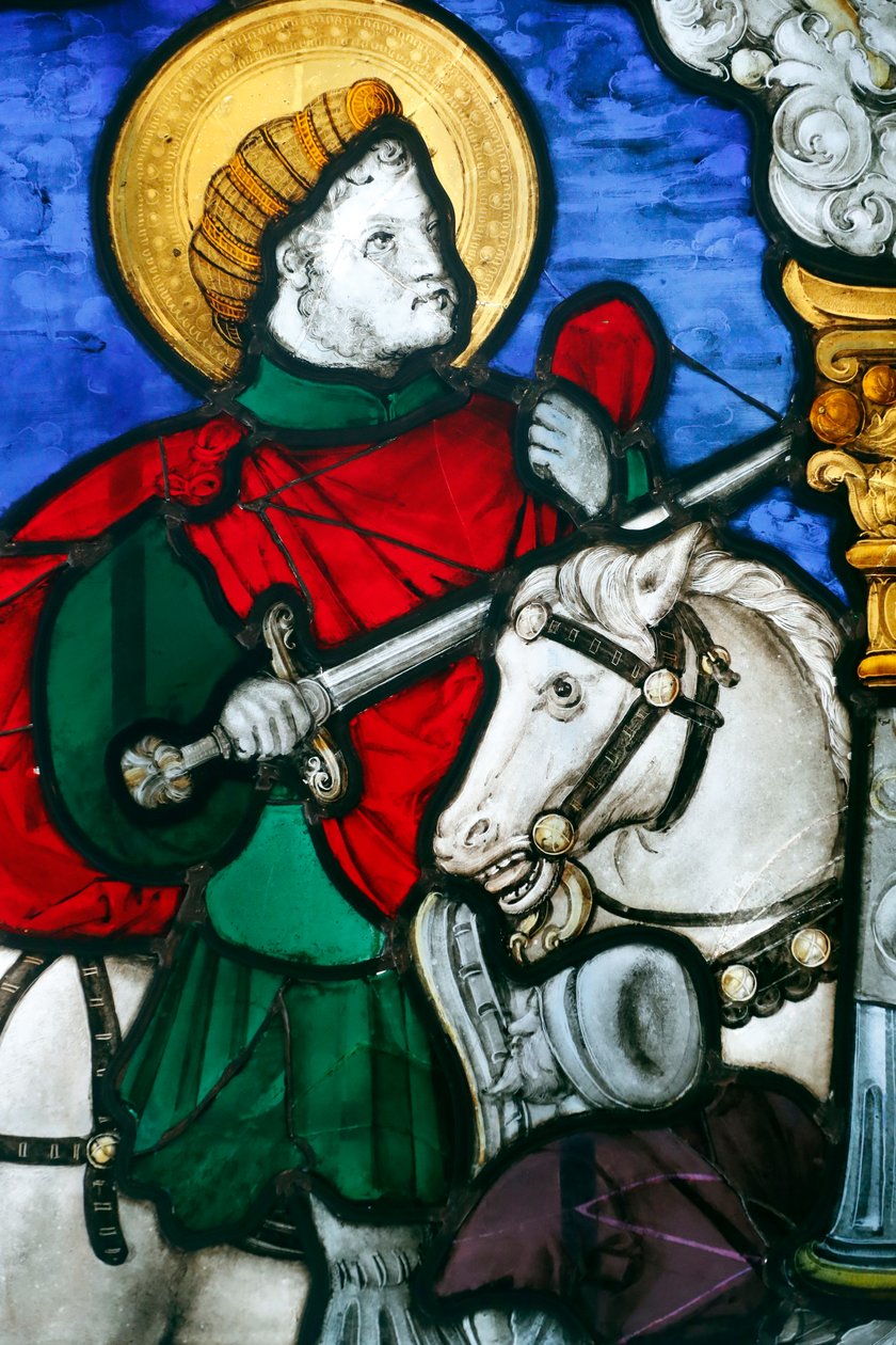 Oeuvre Notre-Dame Müzesi, Saint Martin Yardım Kuruluşu ile vitray panel, Strasbourg, Fransa (fotoğraf) by Unbekannt
