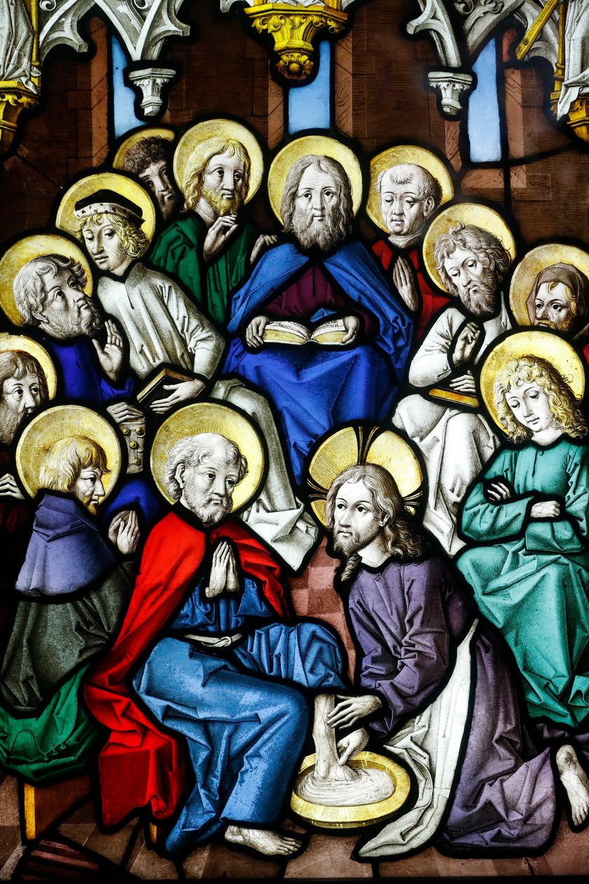 Oeuvre Notre-Dame Müzesi, Vitray pencere, Havarilerin Ayaklarını Yıkanan İsa by Unbekannt