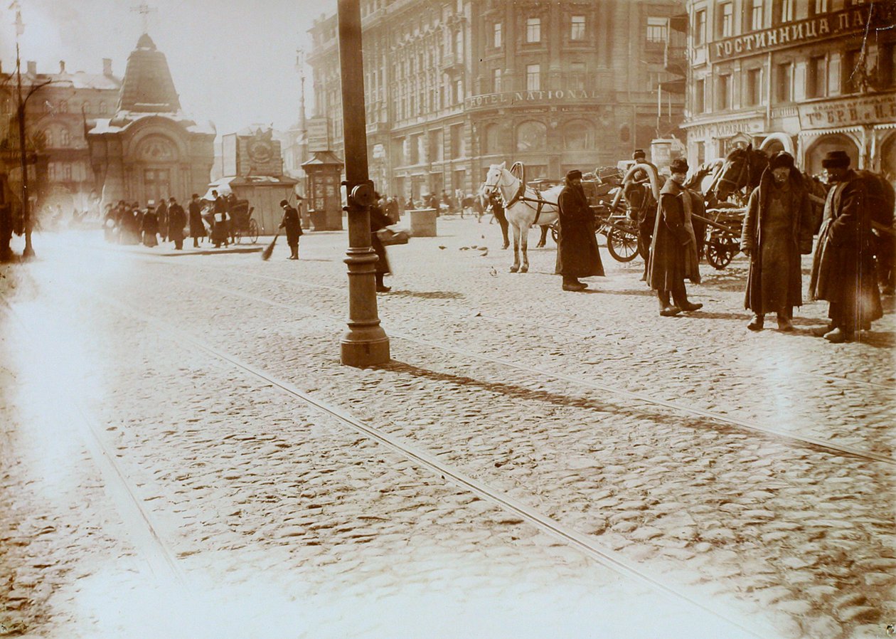 Okhotny Ryad Hunting Row, Moskova, Rusya, 16 Mart 1911 by Unbekannt