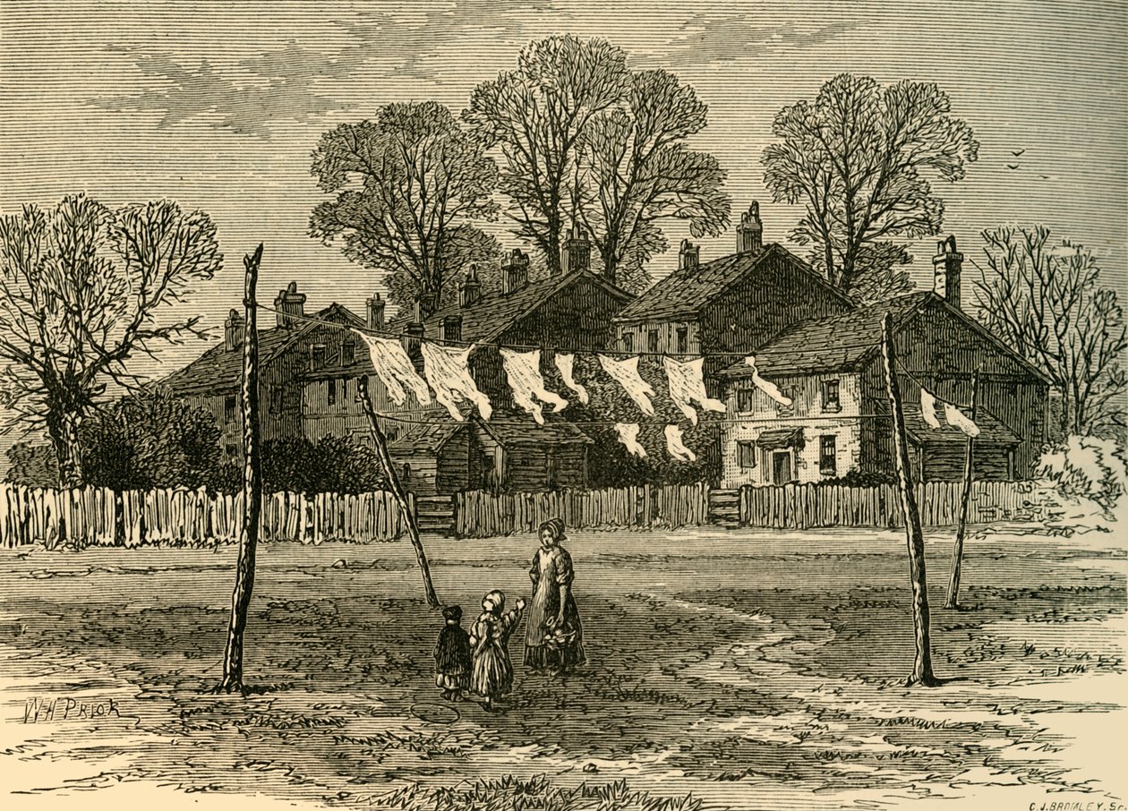 Sırtında Eski Kulübeler Ortak, c1878. by Unbekannt