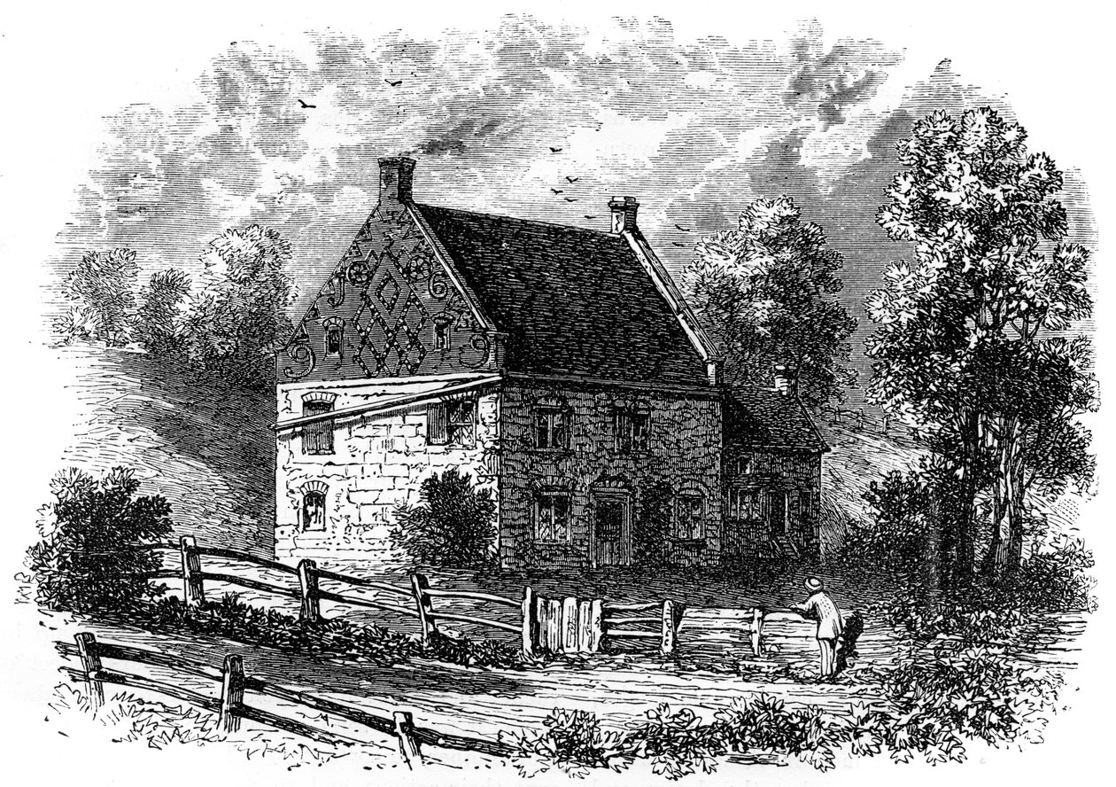 Eski Hollanda evi, Long Island, New York, 18. yüzyıl c1880 by Unbekannt
