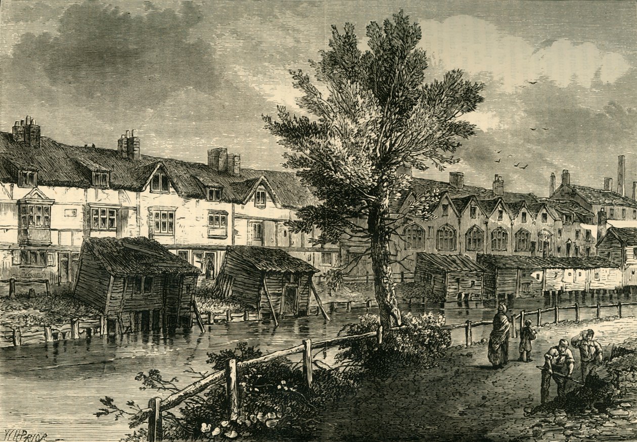 Londra Caddesi'ndeki Eski Evler, Dockhead, yaklaşık 1810, c1878. by Unbekannt
