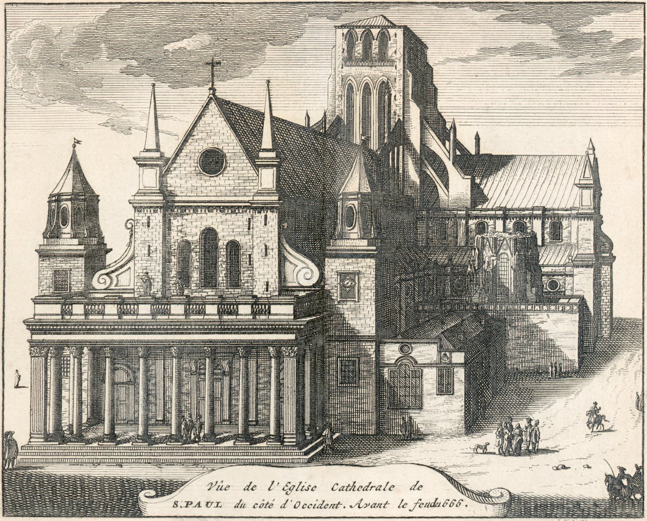 Eski St Paul Katedrali, Londra Şehri, 17. yüzyıl 1707 by Unbekannt