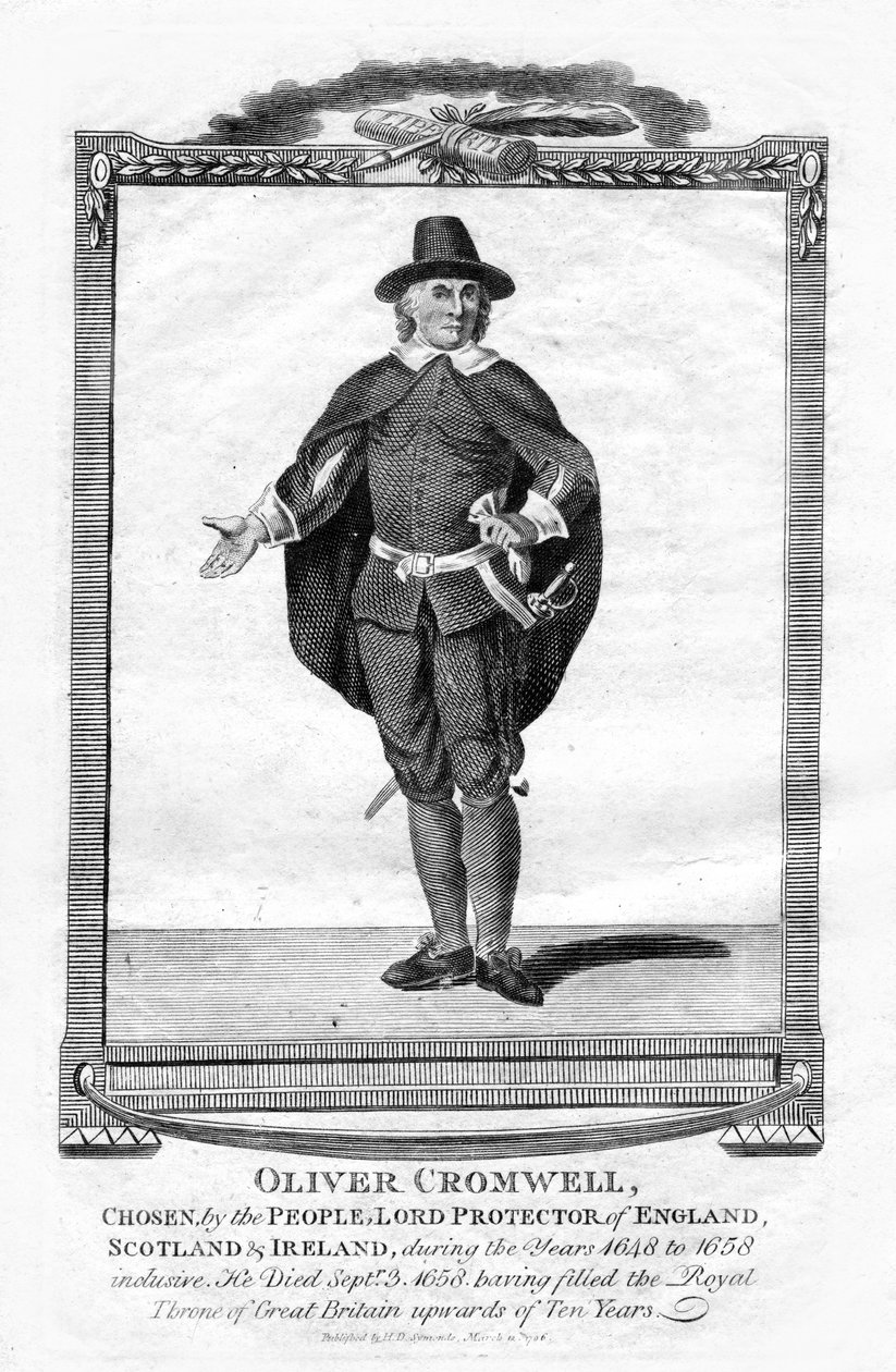 Oliver Cromwell, İngiliz askeri lider ve politikacı, 1706 by Unbekannt