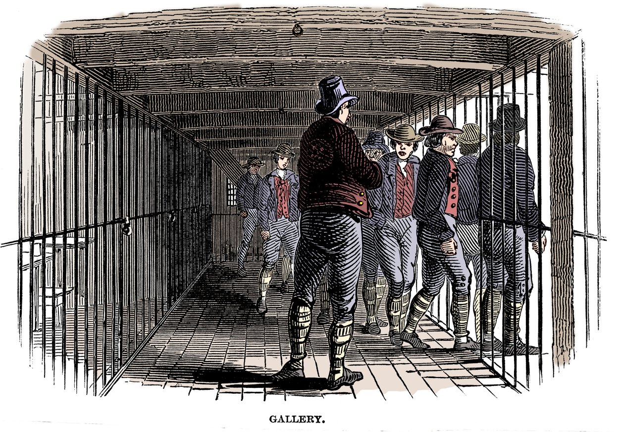 Bir hapishane gövdesinde, 1848 by Unbekannt