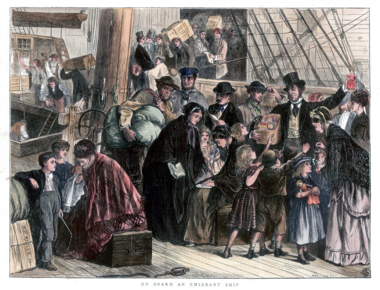 Göçmen gemisinde, 1871 by Unbekannt