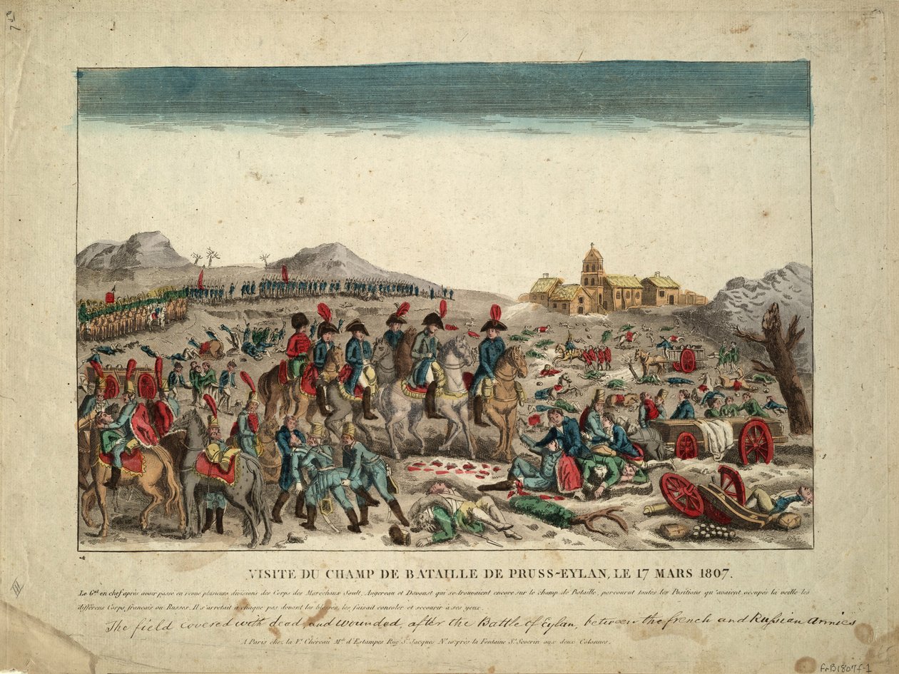 Eylau Savaş Alanında, 1807 by Unbekannt