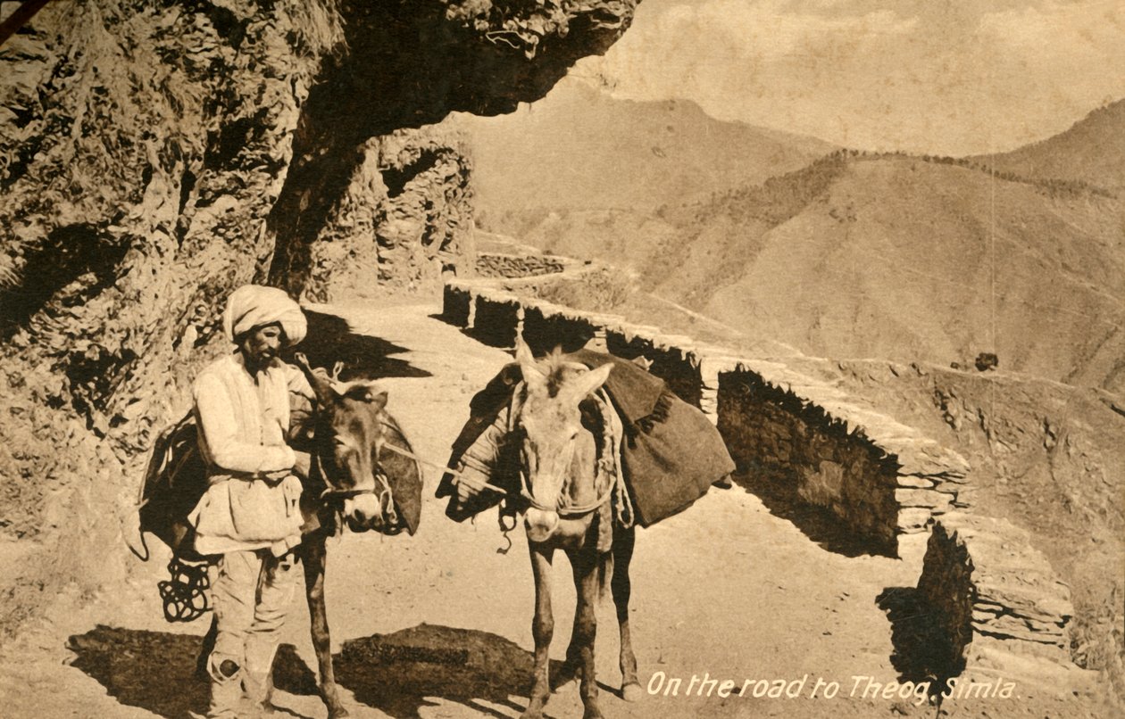 Theog yolunda, Simla, c1918-c1939. by Unbekannt