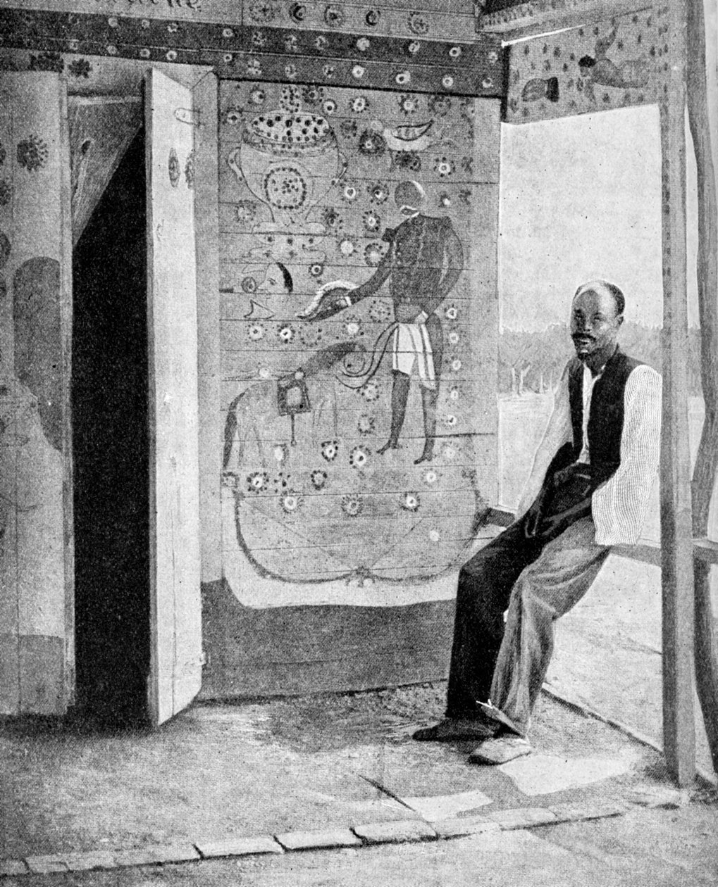Bir vudu tapınağının eşiğinde, Haiti, 1922 by Unbekannt