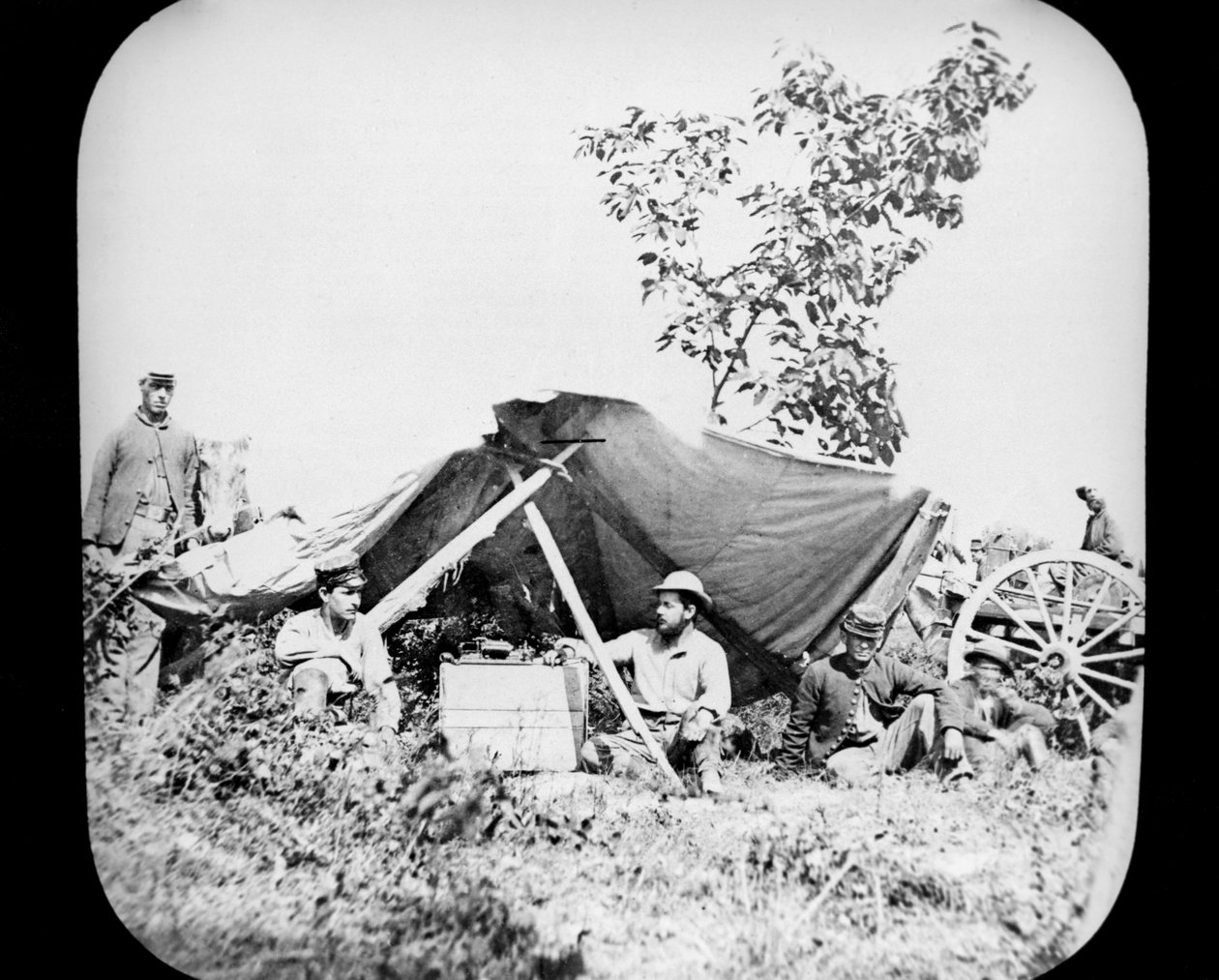 Amerikan İç Savaşı sırasında General Grants Union Saha Telgraf istasyonlarından biri, 1861-1865 by Unbekannt