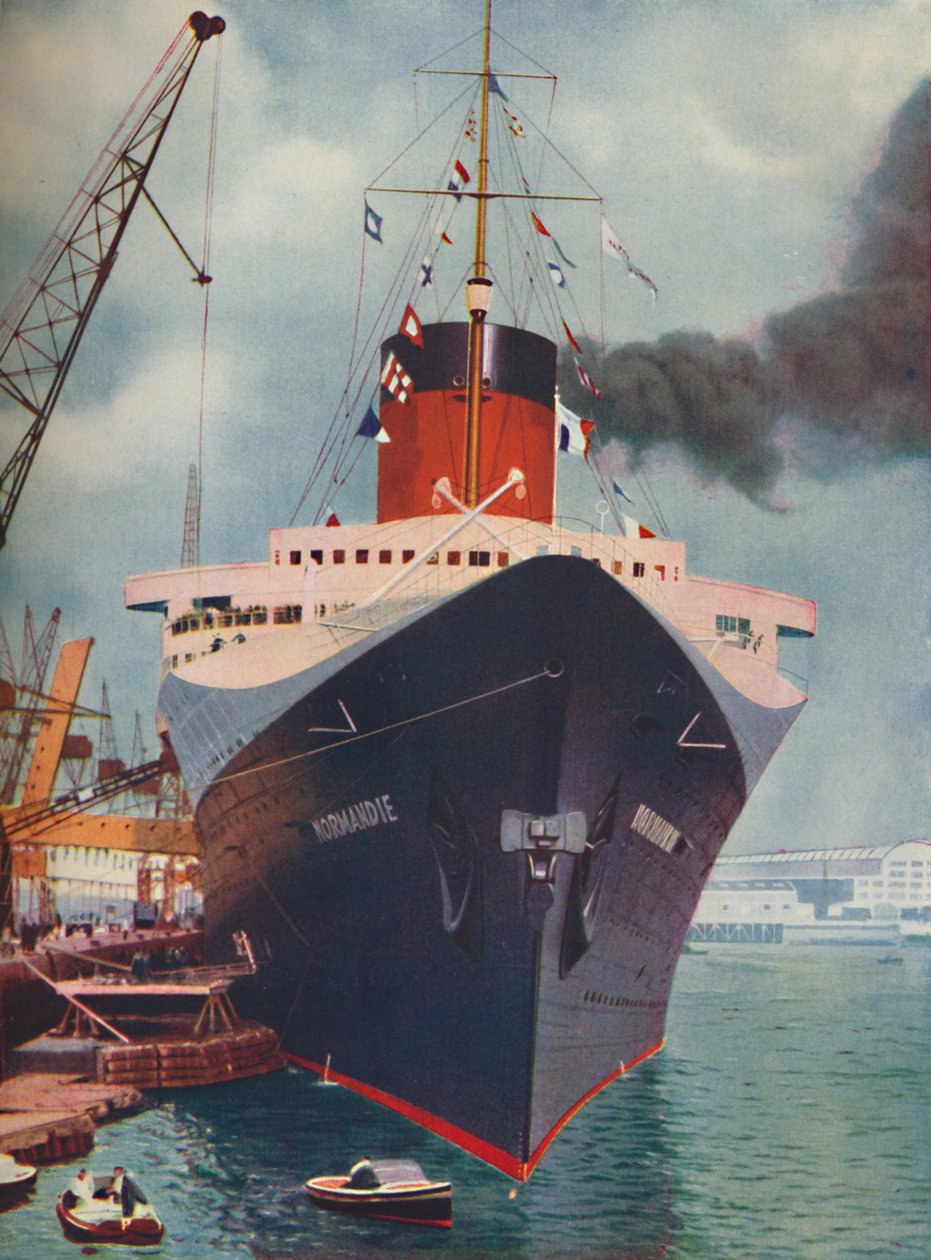 Dünyanın En Büyük Gemilerinden Biri. Fransız yolcu gemisi Normandie, 1937 by Unbekannt