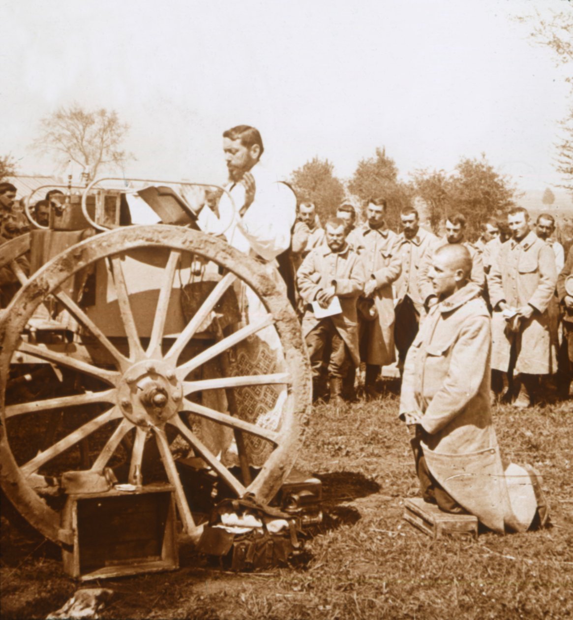 Açık hava kütlesi, Carency, kuzey Fransa, c1914-c1918. by Unbekannt