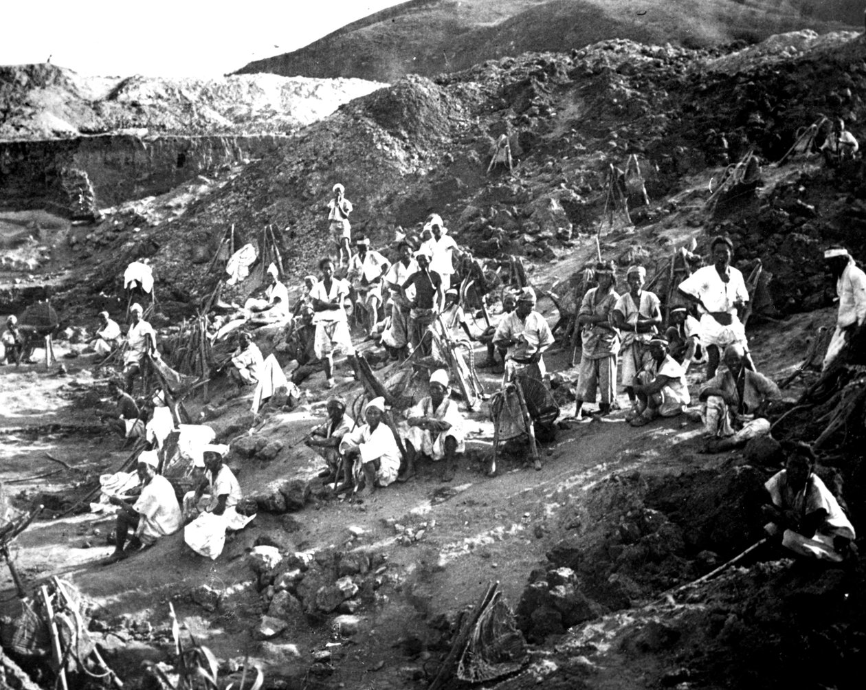 Açık ocak madeni, Kore, 1900 by Unbekannt