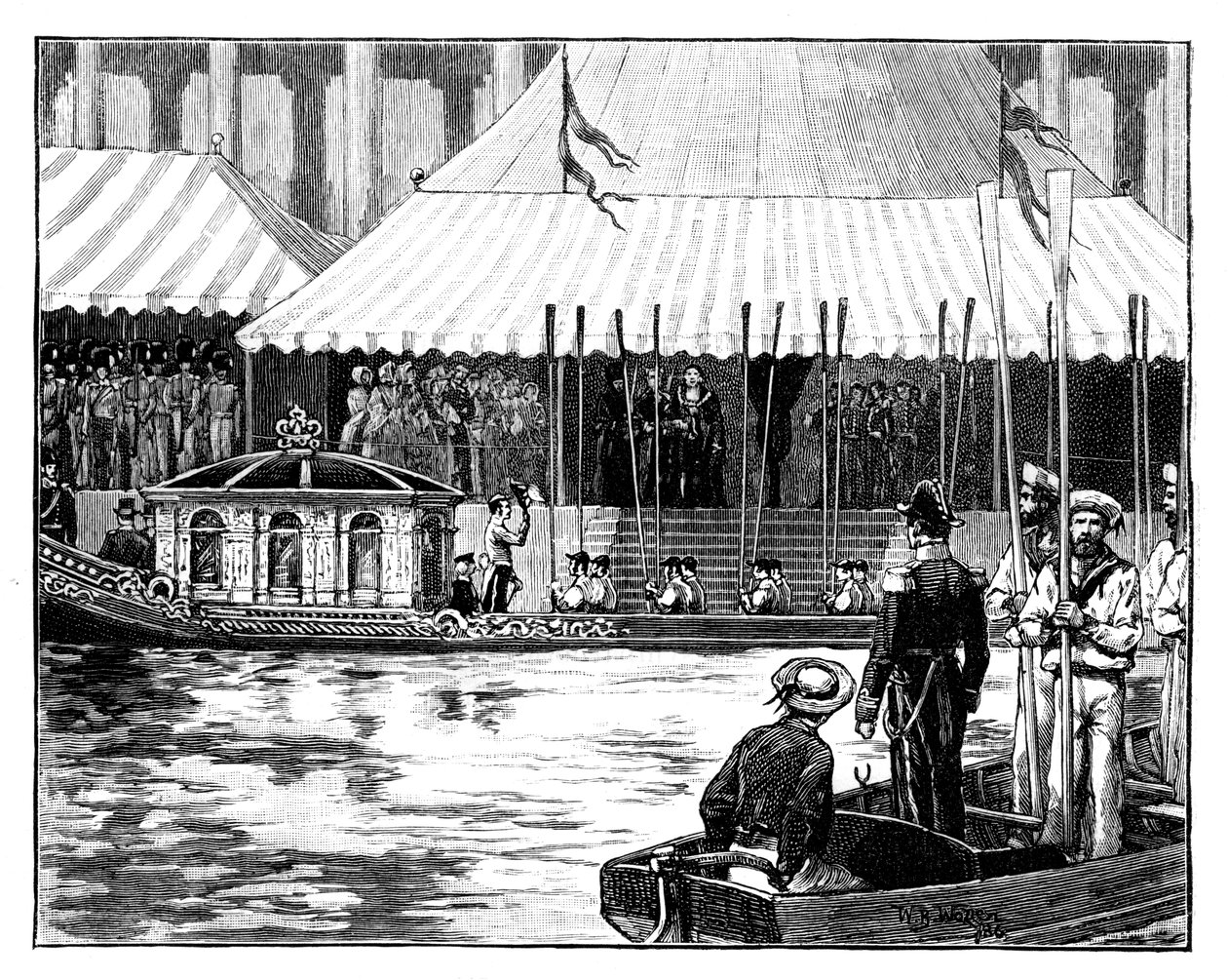 Londra Kömür Borsasının Açılışı, Kraliyet Alayı, Custom-House Quay, Londra, c1888 by Unbekannt