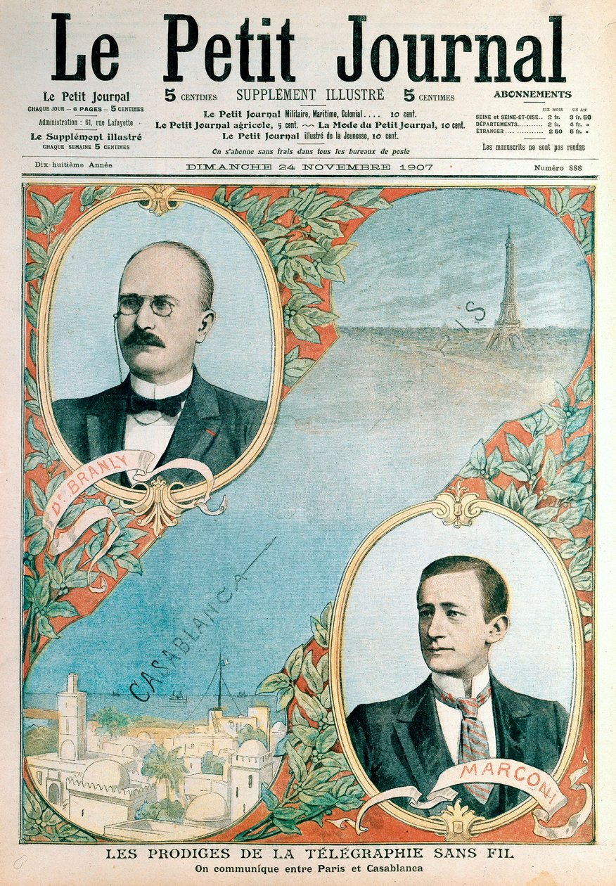 Paris ve Kazablanka arasında kablosuz telgraf bağlantısının açılması, 1907 by Unbekannt