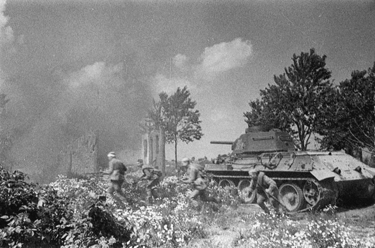 Kutuzov Operasyonu. Sovyet birlikleri tanklarını Orel yakınlarında takip ediyor by Unbekannt