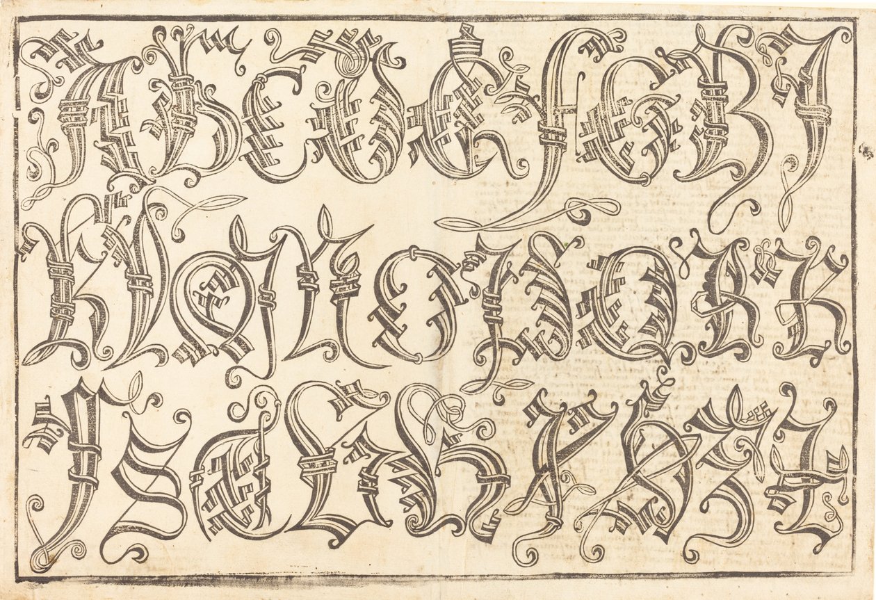 Süs Alfabesi, 14801490. by Unbekannt