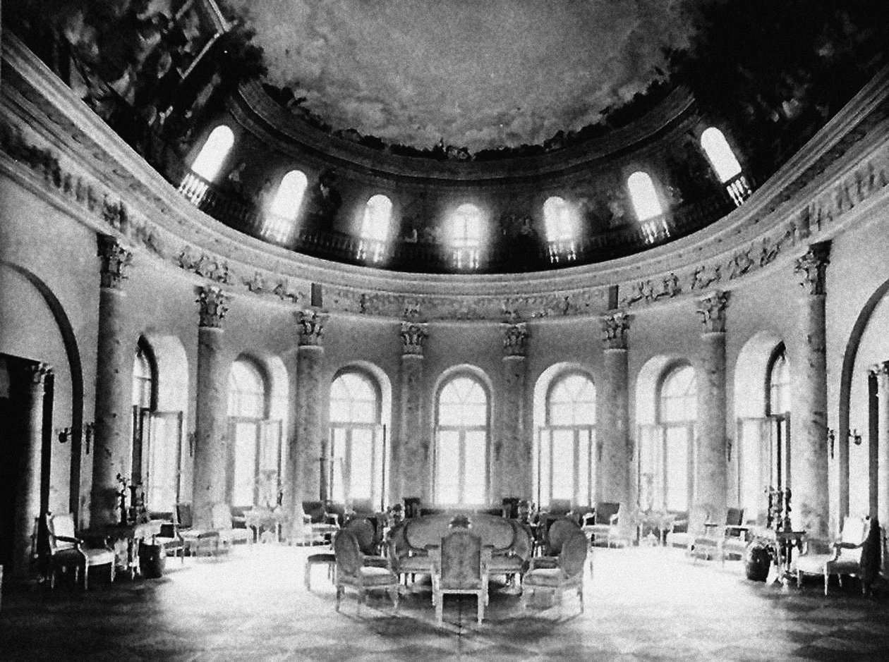 Ostafyevo Malikanesi. Oval Salon, 19. yüzyılın sonu by Unbekannt