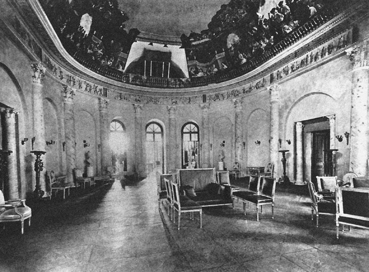 Ostafyevo Malikanesi. Oval Salon, 19. yüzyılın sonu by Unbekannt