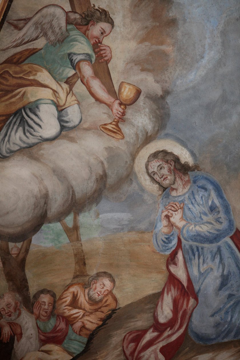 Our Lady of Assumption kilisesi. İsa Getsemani Cordon Fransa